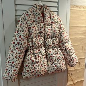 j crew alps puffer jacket floral